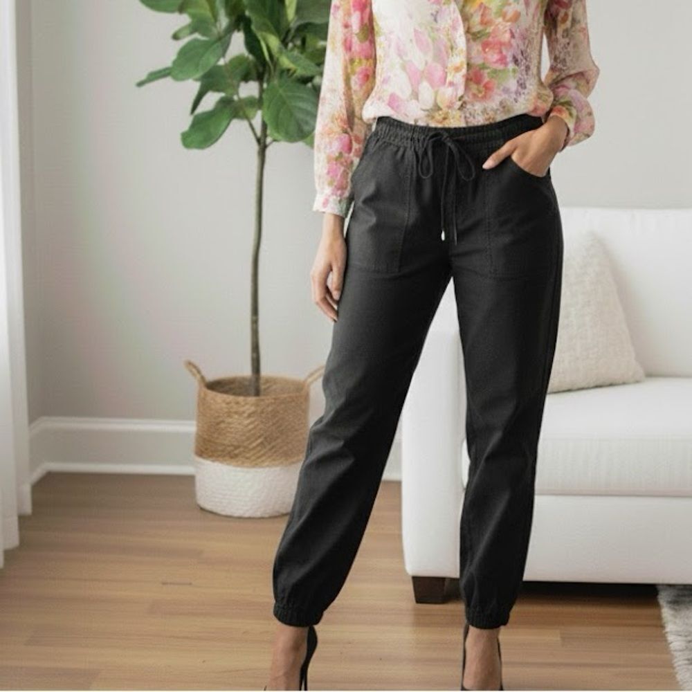 Joe’s Jeans Black High Rise Jogger Pants With Pockets Size M